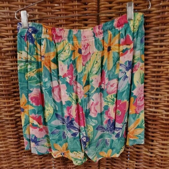 Vtg. Jams World Tiger Lily Aloha Shirt Short Set L - Picture 11 of 12